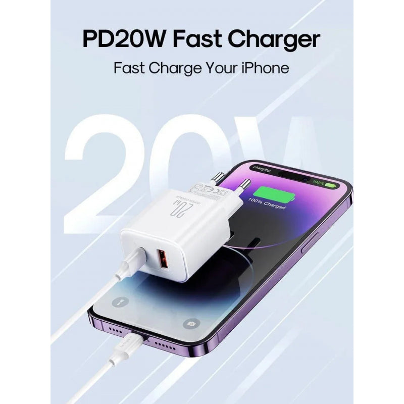 Incarcator Retea Joyroom JR-TCF05, 20W, 3A, 1 x USB-A - 1 x USB-C