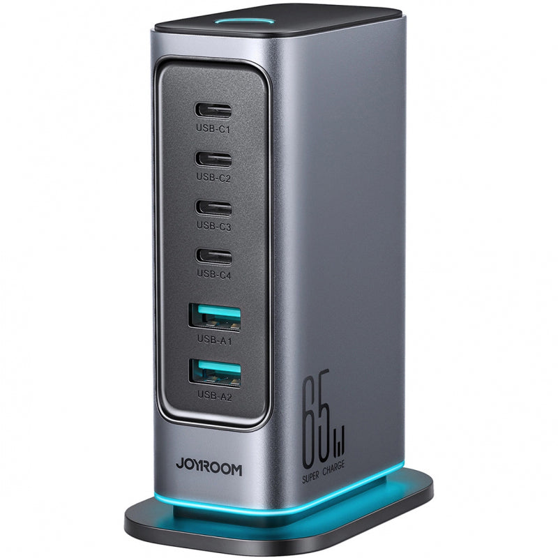 Incarcator Retea Joyroom JR-TCM02, 65W, 3.25A, 2 x USB-A - 4 x USB-C