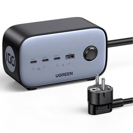 Incarcator Retea UGREEN CD270, 100W, 1 x USB-A - 2 x Schuko - 3 x USB-C