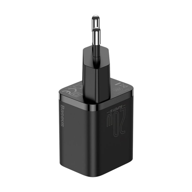 Incarcator Retea Baseus Super Si, 20W, 3A, 1 x USB-C, Negru CCSUP-B01