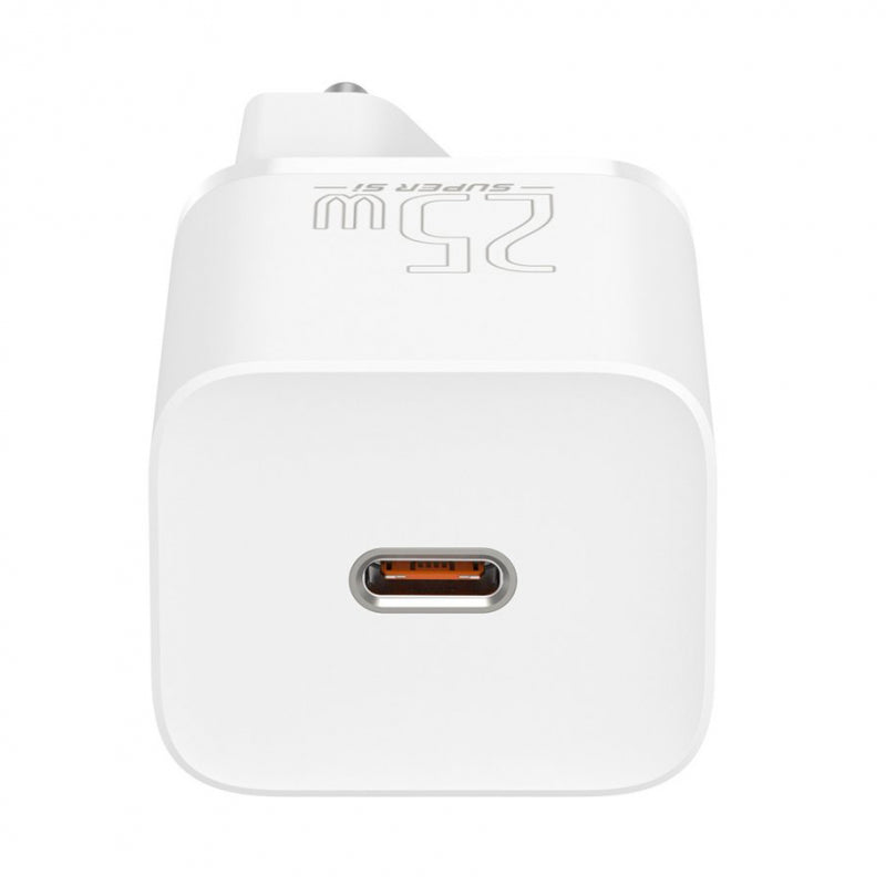 Incarcator Retea Baseus Super Si, 25W, 3A, 1 x USB-C, Alb CCSP020102