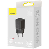 Incarcator Retea Baseus GaN3, 30W, 3A, 1 x USB-C, Negru  CCGN010101