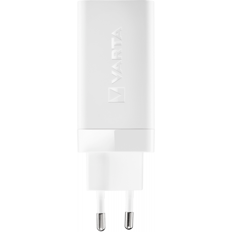 Incarcator Retea Varta GaN, 65W, 3.25A, 1 x USB-A - 2 x USB-C, Alb 57956101401