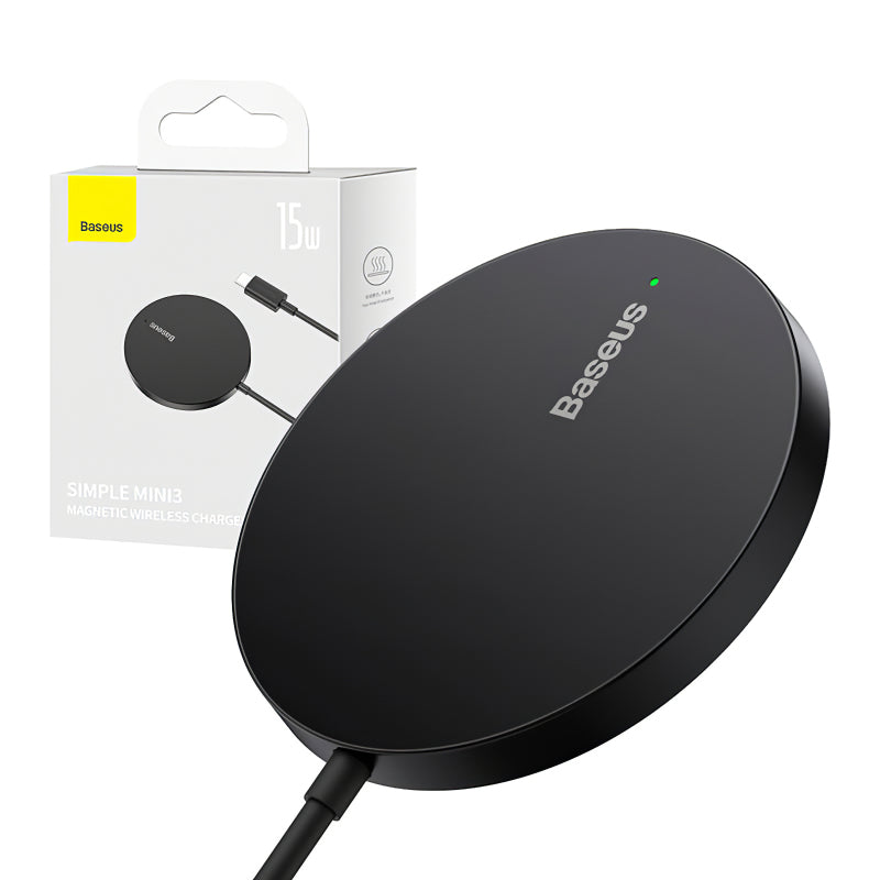 Incarcator Retea Wireless Baseus Simple Mini 3, 15W, 1.67A, Negru CCJJ040001