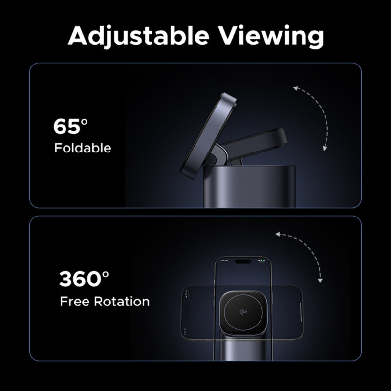 Incarcator Retea Wireless UGREEN X555 4in1, 65W, 3A, 1 x USB-A - 2 x USB-C