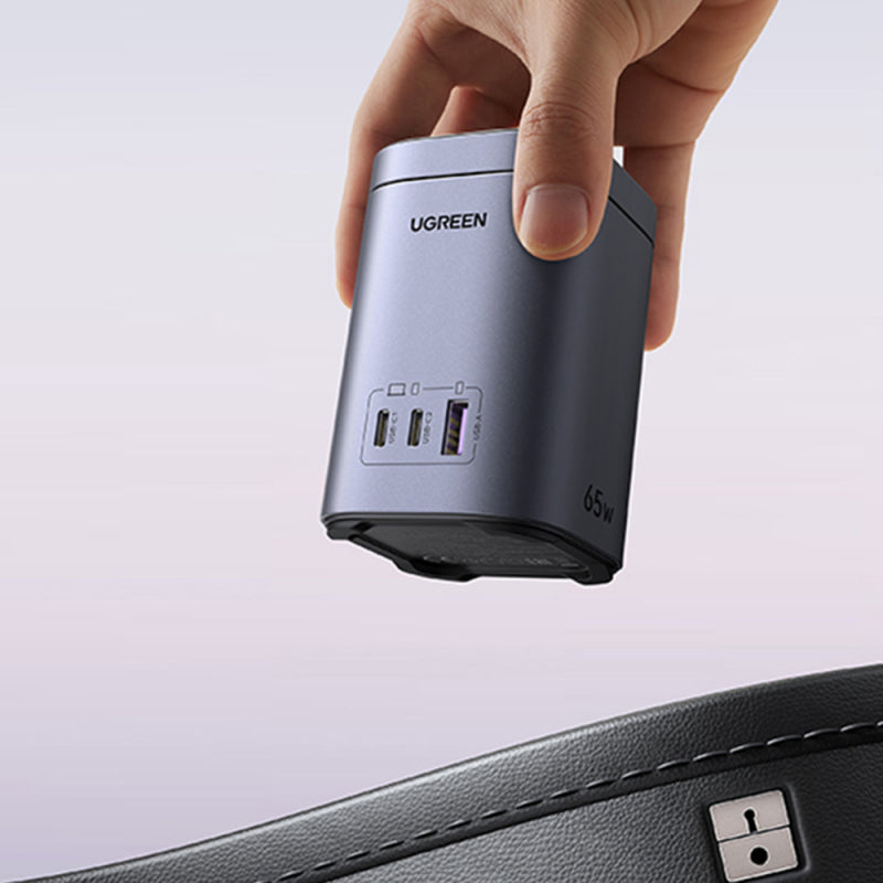 Incarcator Retea Wireless UGREEN X555 4in1, 65W, 3A, 1 x USB-A - 2 x USB-C