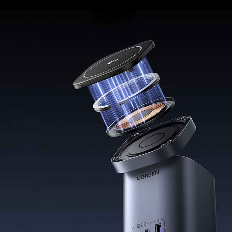 Incarcator Retea Wireless UGREEN X555 4in1, 65W, 3A, 1 x USB-A - 2 x USB-C