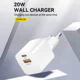 Incarcator Retea WZK CMWCW, 20W, 3A, 1 x USB-A - 1 x USB-C