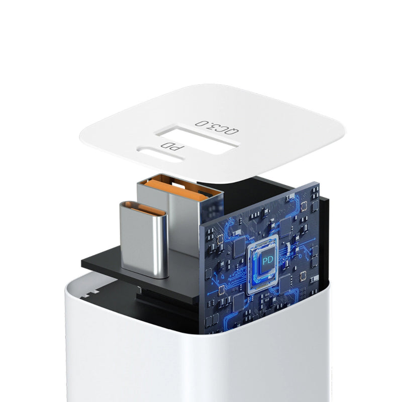 Incarcator Retea WZK CMWCW, 20W, 3A, 1 x USB-A - 1 x USB-C