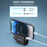 Incarcator Retea WZK WGWCB, 20W, 3A, 1 x USB-A - 1 x USB-C