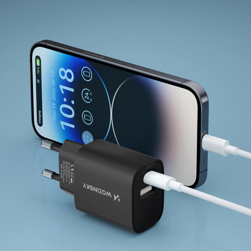 Incarcator Retea WZK WGWCB, 20W, 3A, 1 x USB-A - 1 x USB-C