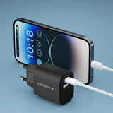 Incarcator Retea WZK WGWCB, 20W, 3A, 1 x USB-A - 1 x USB-C