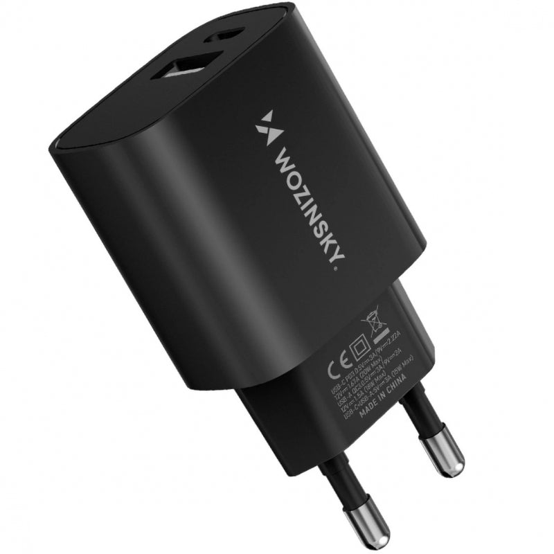 Incarcator Retea WZK WGWCB, 20W, 3A, 1 x USB-A - 1 x USB-C