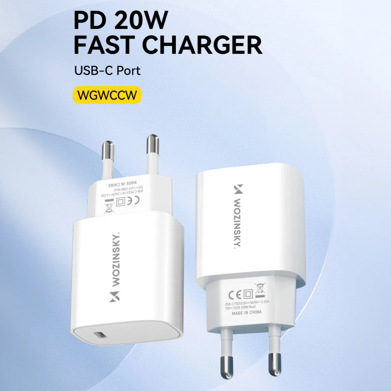 Incarcator Retea WZK WGWCCW, 20W, 3A, 1 x USB-C