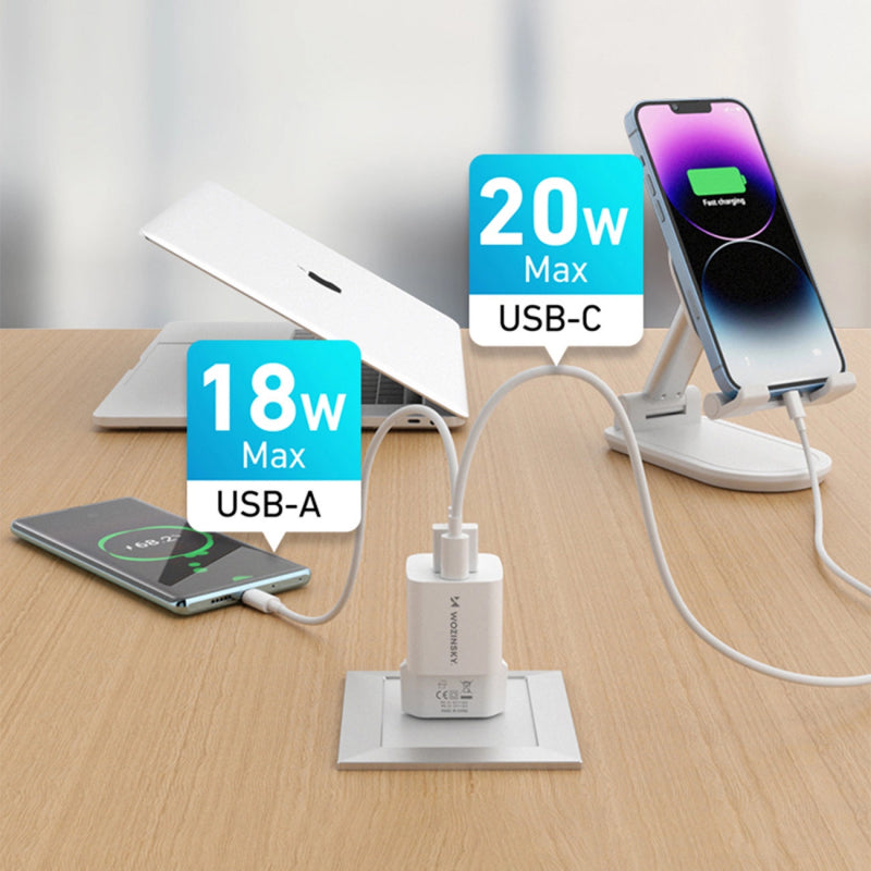 Incarcator Retea WZK WWCEAC, 33W, 3A, 1 x USB-A - 1 x USB-C