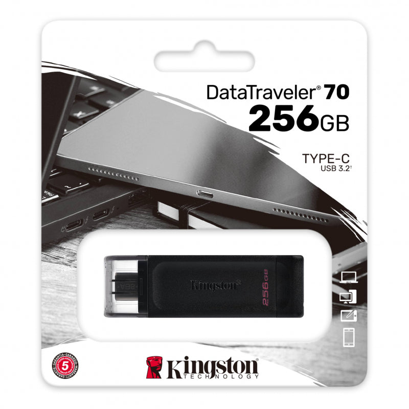 Memorie Externa USB-C Kingston DT70, 256Gb DT70/256GB