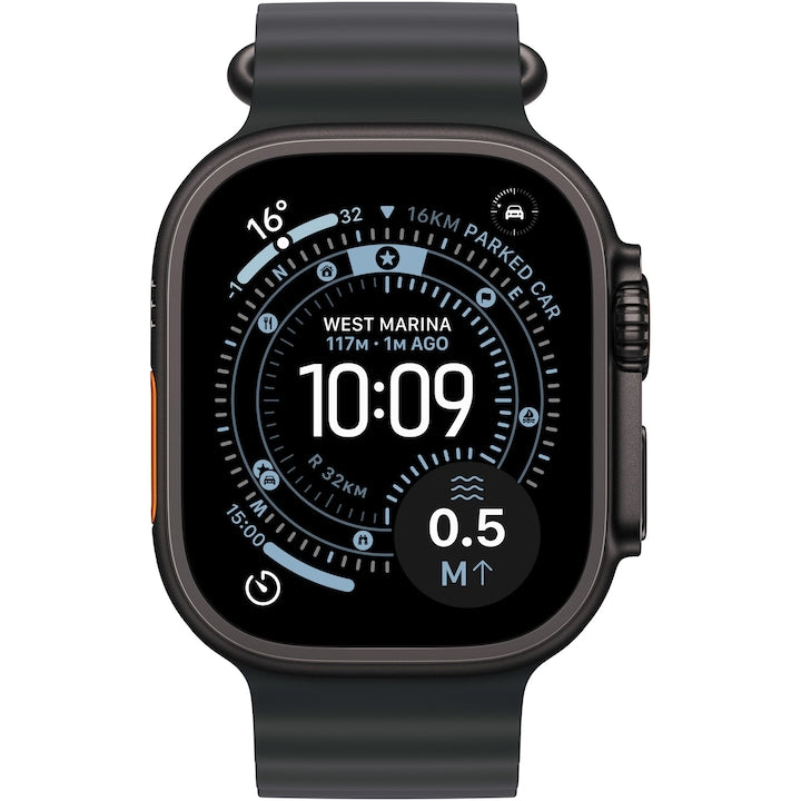 Apple Watch Ultra 3, GPS, Cellular, Carcasa Black Titanium 49mm, Black Ocean Band