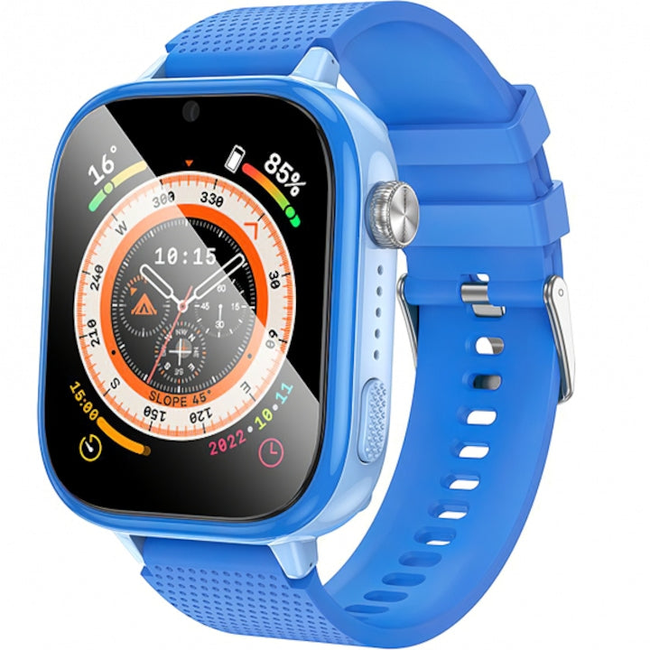 Smartwatch HOCO Y101, pentru Copii, 680mAh, Ecran 1.83 inch, Cartela 4G, Apeluri BT si GPS, 1GB RAM + 16GB ROM, Curea silicon