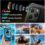 Telefon mobilview BV5300 plus, 128GB, 8GB RAM, 6580mAh, Dual SIM 4G, IP68, GPS, Negru