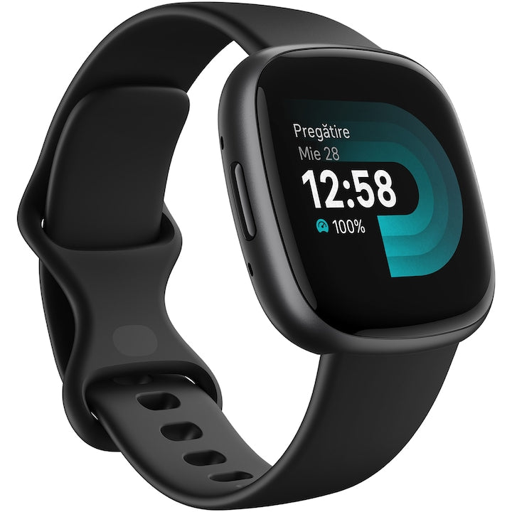 Smartwatch Fitbit Versa 4, Black/Graphite Aluminum