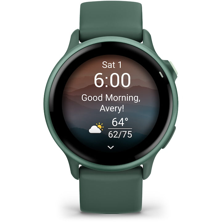 Smartwatch Garmin vivoactive 6, GPS, 42mm, curea silicon, Jasper Green/J. Green Metallic