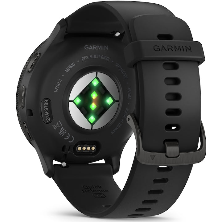 Ceas multisport / smartwatch Garmin Venu 3, Wi-Fi, curea silicon, 45mm