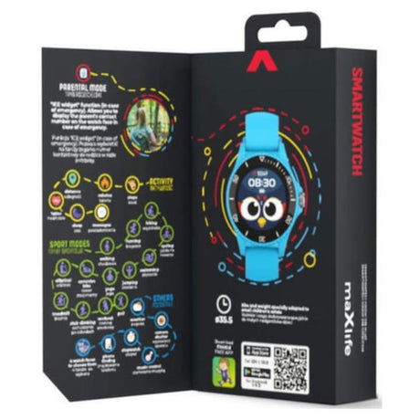 Smartwatch copii MaXlife MXSW-210 albastru, 0.96 inch, rezistent la apa, 35.5x10.9mm