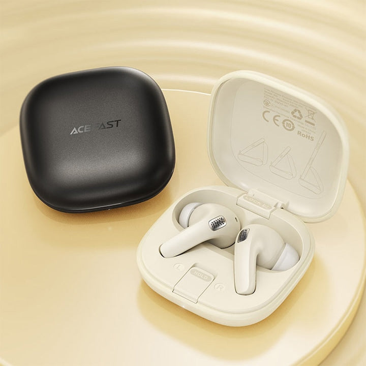 Casti Wireless Acefast W4 – In-Ear TWS, Bluetooth 5.4, ENC Noise Cancelling, Suport Telefon Integrat, IPX4, 28h Autonomie