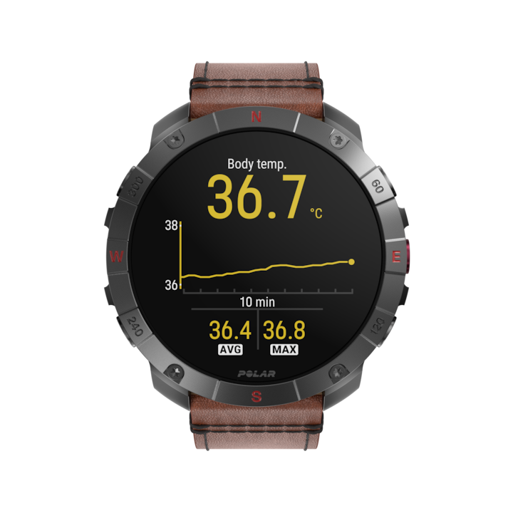 Ceas Sport / Smartwatch Polar Grit X2 PRO, Titan Bronze, M/L