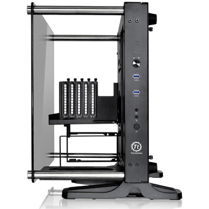 Carcasa Thermaltake Core P1 Tempered Glass, Mini Tower, fara sursa, mATX, Black