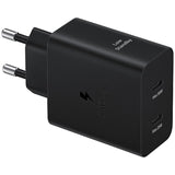 Incarcator retea Samsung super fast charger adapter Duo 50W, 2 x USB Type-C, cablu Type-C - Type-C (5A) inclus, Negru