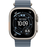 Apple Watch Ultra 3, GPS, Cellular, Carcasa Natural Titanium 49mm, Blue/Bright Blue Trail Loop - M/L