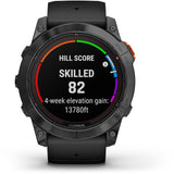 Smartwatch Garmin Fenix 7X Pro Solar, Glass, curea Neagra, Slate Grey