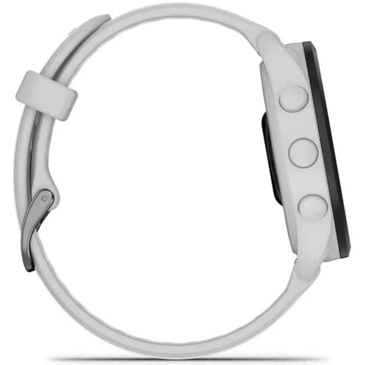 Ceas multisport / smartwatch Garmin Forerunner 165, curea Silicon, Mist Grey/Whitestone