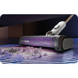 Aspirator vertical fara fir 2in1 Shark IW3612EU DetectClean & Empty Flexwand, 240W, 18V, 0.42L, autonomie 60 min, statie golire 3in1 Anti-Odour, Dirt/Floor/Edge Detect, QuadClean LED, Anti-Hair Wrap, perie 2in1 spatii inguste, alb-auriu