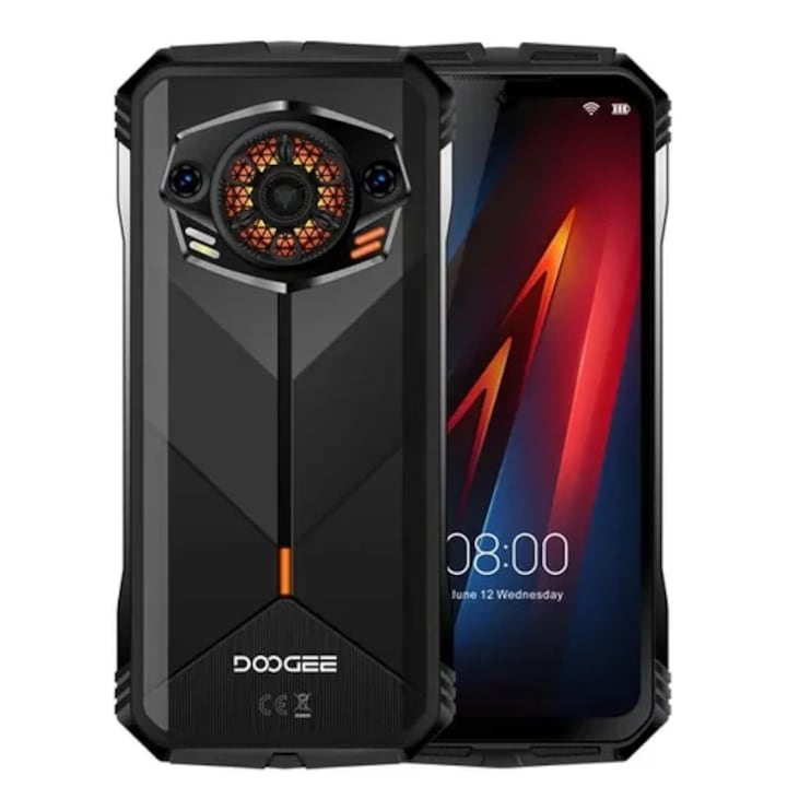 Telefon mobil Doogee S punk, 4G, 6.58" FHD+ 90Hz, 16GB RAM(6GB + 10GB extensibil), 256GB ROM, Camera 50MP, Spreadtrum T606 Octa Core, Android 14, 10800mAh, DualSim