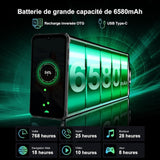 Telefon mobilview BV5300 plus, 128GB, 8GB RAM, 6580mAh, Dual SIM 4G, IP68, GPS, Negru