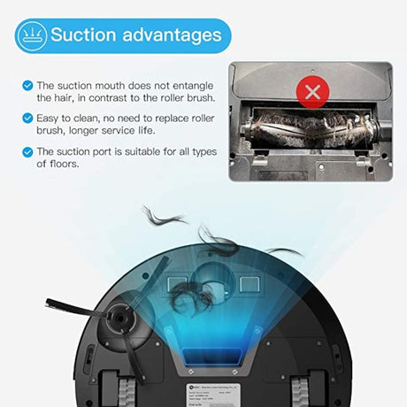 Aspirator robot Lefant M201, 1800mah, 0.5L, 4 functii de curatare, Autonomie 100 min, Control vocal, Senzori 360