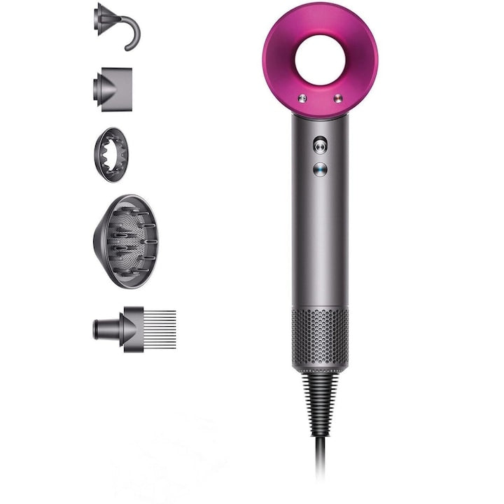 Uscator de par Dyson Supersonic HD07 Fier/Fuchsia,5 accesorii