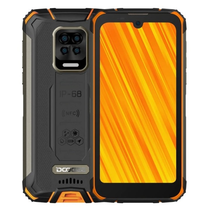 Doogee S59 Pro, 4G, IPS 5.71", 4GB RAM, 128GB ROM, Android 10, NFC, Helio P22, 10050mAh, Dual SIM, Fire Orange