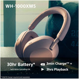 Casti audio Over-Ear Sony WH-1000XM5P, Wireless, Noise Cancelling, Bluetooth 5.2, Autonomie 30 ore, Smoky Pink