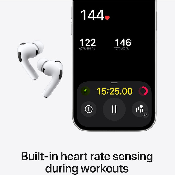 Casti Apple Airpods Pro (3rd Generation), True Wireless, Bluetooth, In-Ear, Microfon, Noise Cancelling, White