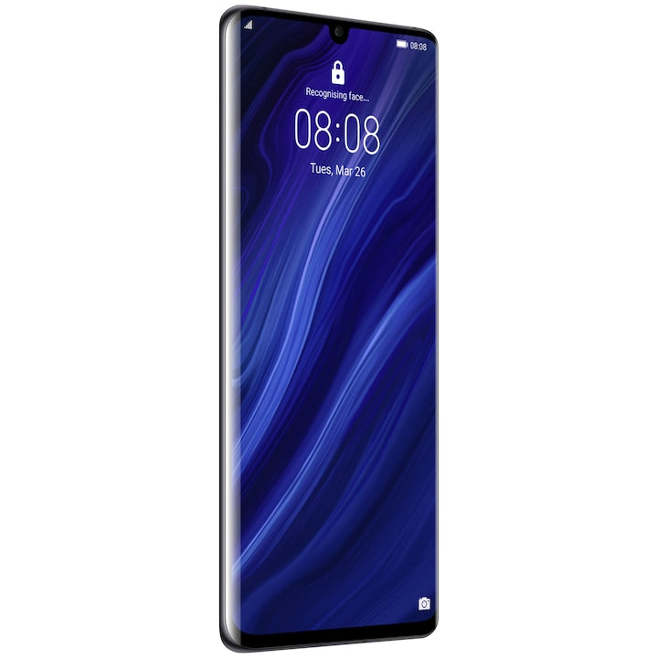 Telefon mobil second hand - Huawei P30 Pro, Dual SIM, 128GB, 8GB RAM, 4G, Midnight Black