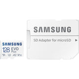 Card de Memorie cu Adaptor, 128GB, Samsung Evo Plus, White