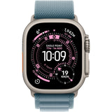 Apple Watch Ultra 3, GPS, Cellular, Carcasa Natural Titanium 49mm, Blue/Bright Blue Trail Loop - M/L