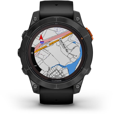 Smartwatch Garmin Fenix 7 Pro Solar, Glass, curea Neagra, Slate Grey