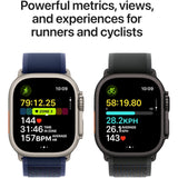 Apple Watch Ultra 2, GPS, Cellular, Carcasa Black Titanium 49mm, Black Trail Loop - M/L