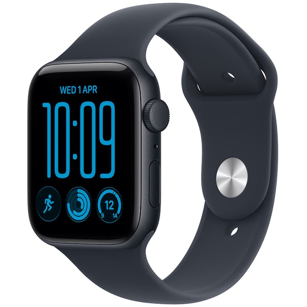 Apple Watch SE 3, GPS, Carcasa Midnight Aluminium 44mm, Navy Blue Sport Band - M/L