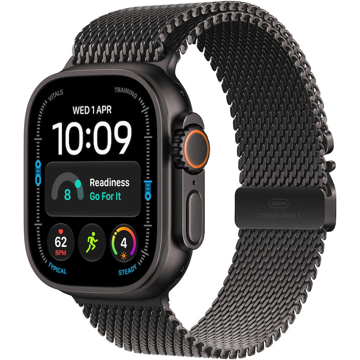 Smartwatch Apple Watch Ultra 4, GPS + Cellular, Carcasa Black Titanium 49mm, Black Titanium