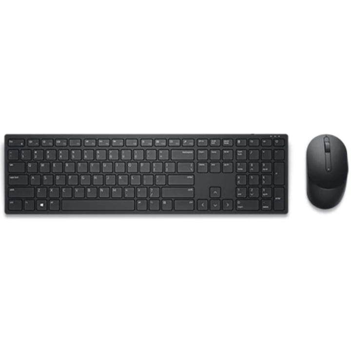 Kit tastatura + mouse wireless Dell KM5221W, retail box, US International layout, Negru